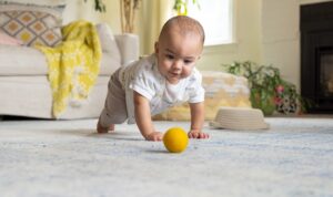 Gross motor skills (like crawling, walking, running)